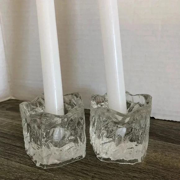Vintage Ice Textured Candle  Holder - Picture 3 of 10